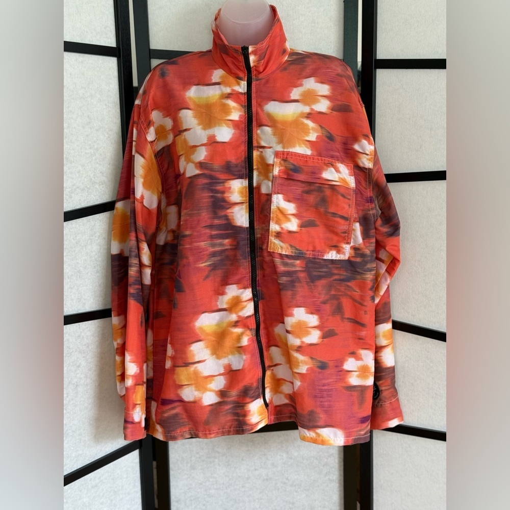 Vintage (?) Floral Zip Jacket, Made in the USA Clucky & CO.